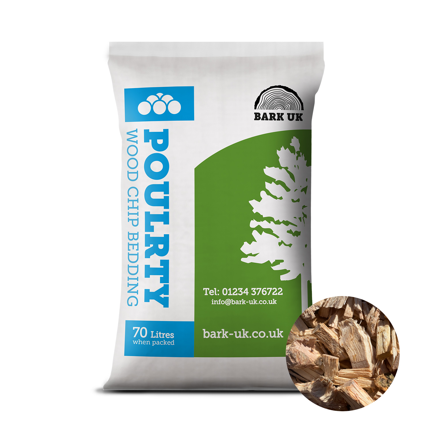 70L Premium Chicken Wood Chips Hardwood Animal Coop Pens Poultry Run